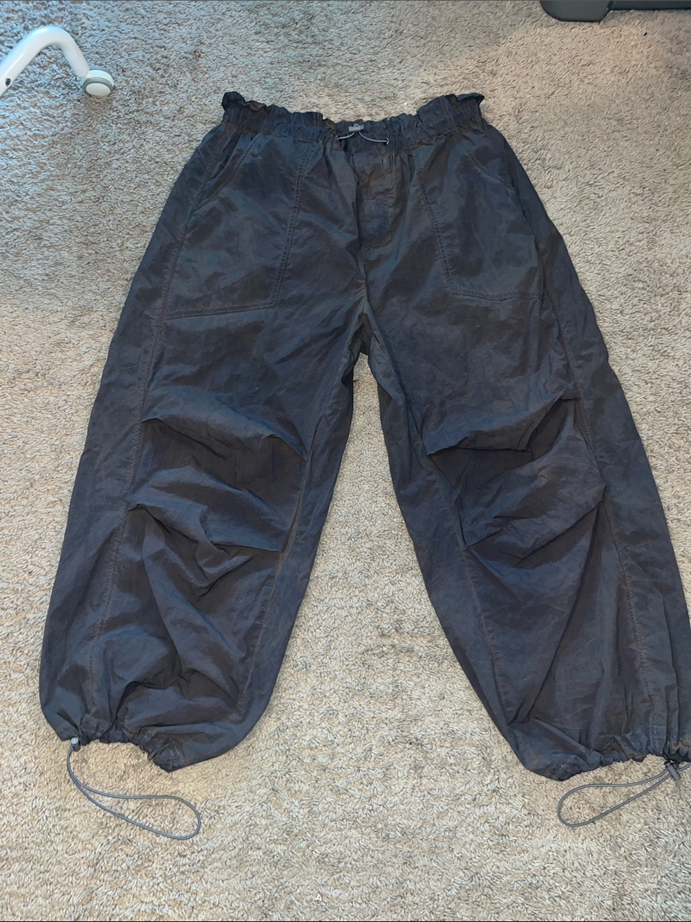 Urban Outfitters Black Drawstring Cargo Joggers